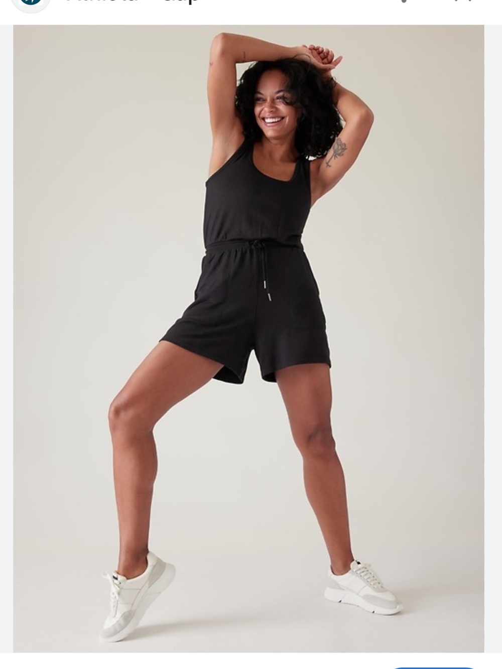New with Tags Athleta Petite Sleeveless Romper Sz MP